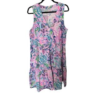 Lilly Pulitzer Pink and Blue Floral Mini Dress